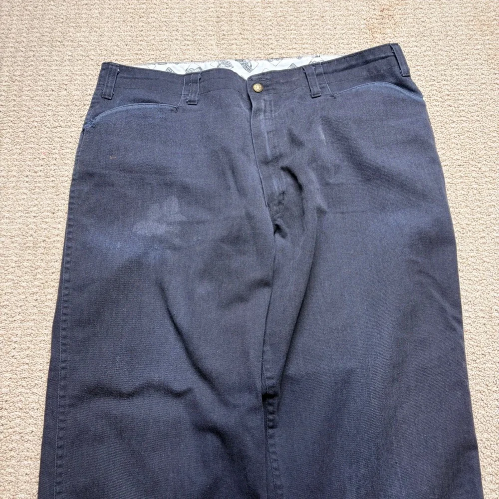 Ben Davis Vintage 40x31 Black Charcoal Pants Wide Leg Gorilla Logo Mens